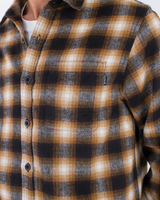 The Hurley Mens Portland Wool Flannel Shirt in Brown