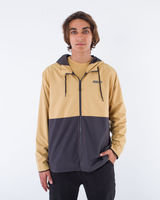 The Hurley Mens Pismo Full Zip Windbreaker Jacket in Pebble