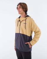 The Hurley Mens Pismo Full Zip Windbreaker Jacket in Pebble