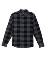 The Hurley Mens Portland Knit Flannel Shirt in Black