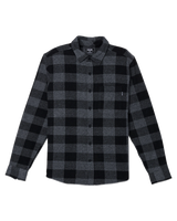 The Hurley Mens Portland Knit Flannel Shirt in Black