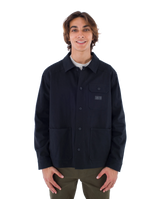 The Hurley Mens Bixby Flannel Lined Shirt in Black