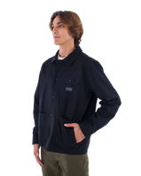 The Hurley Mens Bixby Flannel Lined Shirt in Black