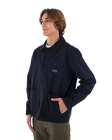 The Hurley Mens Bixby Flannel Lined Shirt in Black