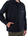 The Hurley Mens Bixby Flannel Lined Shirt in Black