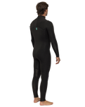 The Vissla Mens New Seas 5/4mm U-Zip Wetsuit in Black 2