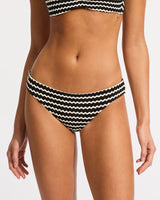 Mesh Effect Hipster Bikini Bottoms in Black