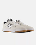 The New Balance Mens Numeric 480 Shoes in Cream & White