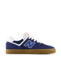 The New Balance Mens 574 Vulcanized Shoes in Navy & Gum