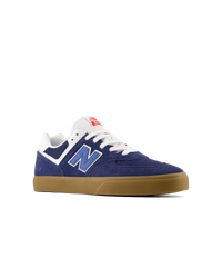 The New Balance Mens 574 Vulcanized Shoes in Navy & Gum