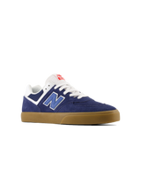 The New Balance Mens 574 Vulcanized Shoes in Navy & Gum