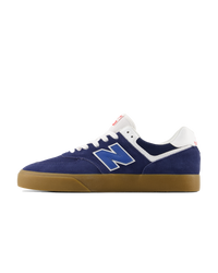 The New Balance Mens 574 Vulcanized Shoes in Navy & Gum