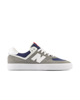 The New Balance Mens 574 Vulcanized Shoes in Grey & White