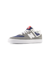 The New Balance Mens 574 Vulcanized Shoes in Grey & White