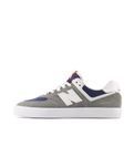 The New Balance Mens 574 Vulcanized Shoes in Grey & White