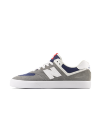 The New Balance Mens 574 Vulcanized Shoes in Grey & White