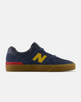 The New Balance Mens Numeric 574 Vulcanized Shoes in Blue Indigo & Gum