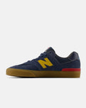 The New Balance Mens Numeric 574 Vulcanized Shoes in Blue Indigo & Gum