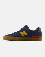 The New Balance Mens Numeric 574 Vulcanized Shoes in Blue Indigo & Gum