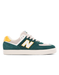 The New Balance Mens 574 Vulcanized Shoes in Spruce & White