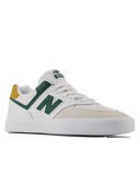 574 Vulcanized Shoes in White & Forest