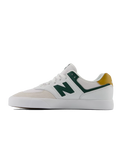 574 Vulcanized Shoes in White & Forest