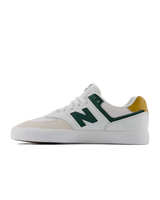 574 Vulcanized Shoes in White & Forest