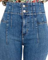 The Free People Womens Jayde Flare Jeans in Sunburst Blue