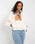 The Free People Womens Hit The Slopes Sweatshirt in Ivory Retro Combo