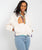 The Free People Womens Hit The Slopes Sweatshirt in Ivory Retro Combo