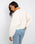 The Free People Womens Hit The Slopes Sweatshirt in Ivory Retro Combo