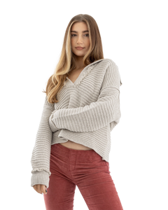 The Free People Womens Marlie Jumper in Pebble