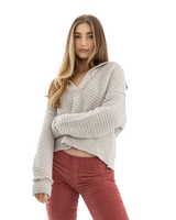 The Free People Womens Marlie Jumper in Pebble