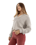 The Free People Womens Marlie Jumper in Pebble