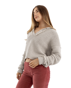 The Free People Womens Marlie Jumper in Pebble