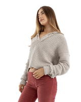 The Free People Womens Marlie Jumper in Pebble