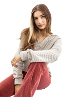 The Free People Womens Marlie Jumper in Pebble