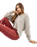 The Free People Womens Marlie Jumper in Pebble