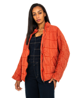 The Free People Womens Dolman Quilted Jacket in Myrrh