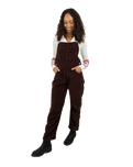 The Free People Womens Ziggy Corduroy Dungarees in Buckworth Brown