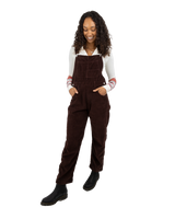 The Free People Womens Ziggy Corduroy Dungarees in Buckworth Brown