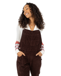 The Free People Womens Ziggy Corduroy Dungarees in Buckworth Brown