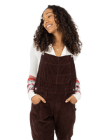 The Free People Womens Ziggy Corduroy Dungarees in Buckworth Brown