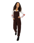 The Free People Womens Ziggy Corduroy Dungarees in Buckworth Brown