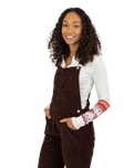 The Free People Womens Ziggy Corduroy Dungarees in Buckworth Brown