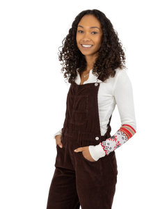 The Free People Womens Ziggy Corduroy Dungarees in Buckworth Brown