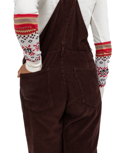 The Free People Womens Ziggy Corduroy Dungarees in Buckworth Brown