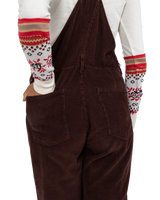 The Free People Womens Ziggy Corduroy Dungarees in Buckworth Brown