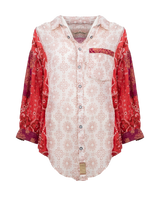 The Free People Womens Sun Valley Tunic Top in Red Rocks