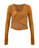 The Free People Womens Taylor Top in Cathay Spice